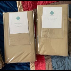 NWT Martha Stewart standard shams (2)  - Tan